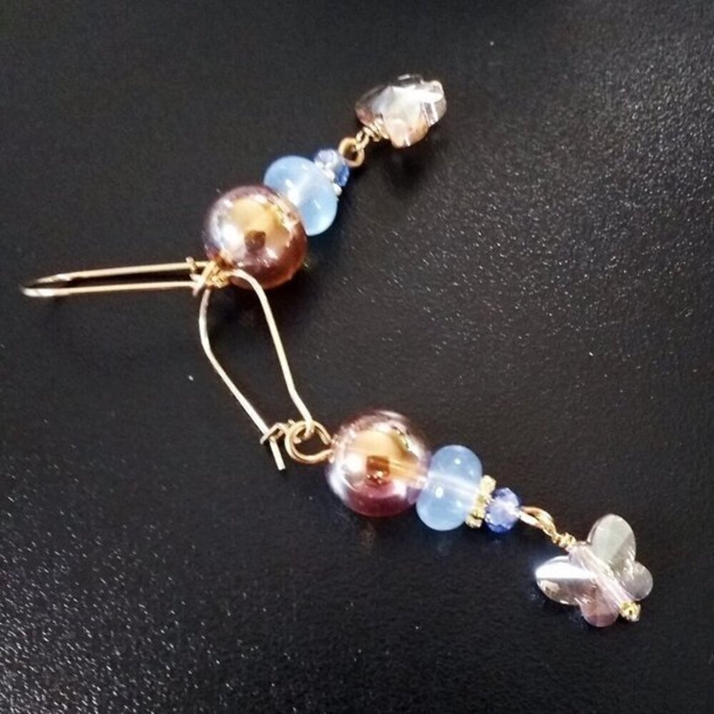 Gypsy Spring Magic Butterfly Earrings • Sparkling Shimmer • Soft Feminine Glow - Picture 8 of 10